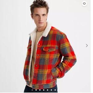 Levi's Plaid Type Iii Sherpa Trucker Jacket Medium